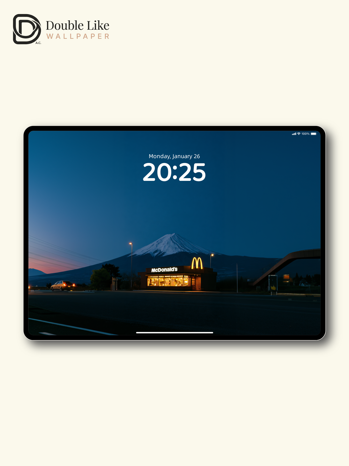 Mount Fuji Twilight McDonald's Roadside Aesthetic Wallpaper Pack [#JJ1412]