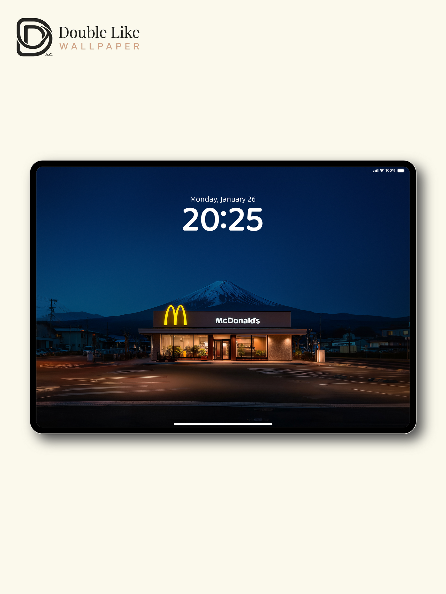 Symmetrical Mount Fuji & Midnight McDonald's Aesthetic Wallpaper Pack [#JJ21204]