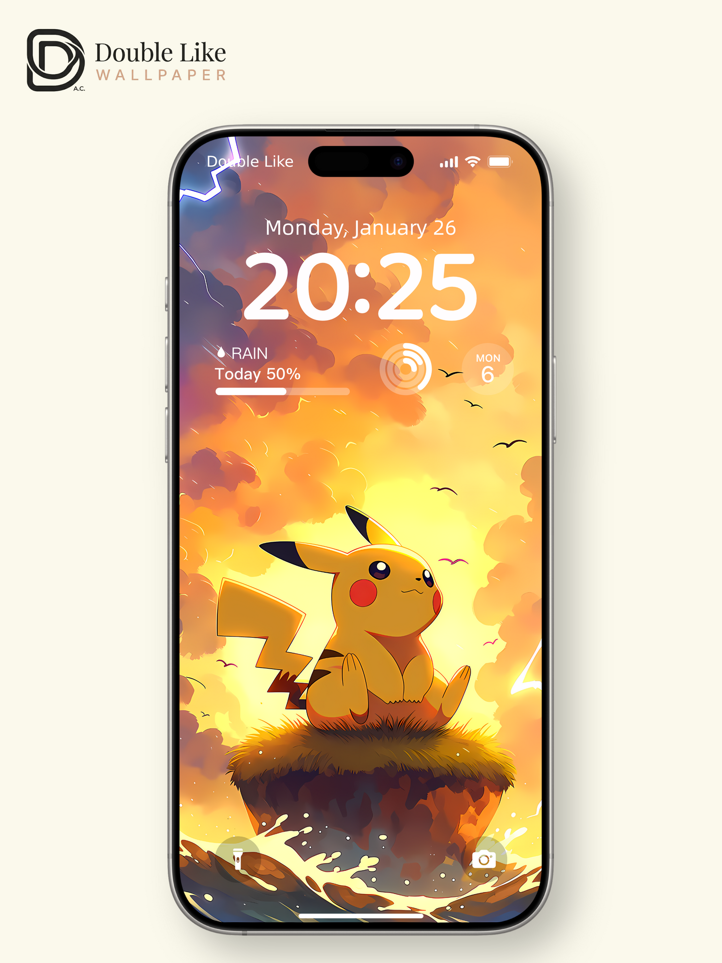 Thunder Sunset | Dreamy Pikachu Aesthetic Anime Wallpaper Bundle [#LFHL1018]