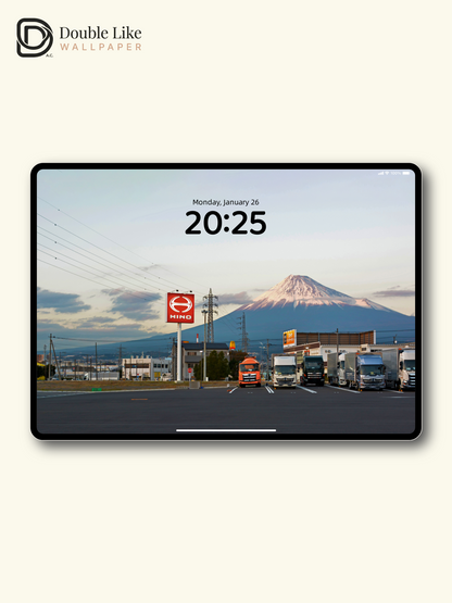 Mt.Fuji Hino Truck Japanese Vibe Full Wallpaper Set [#ZMY367]