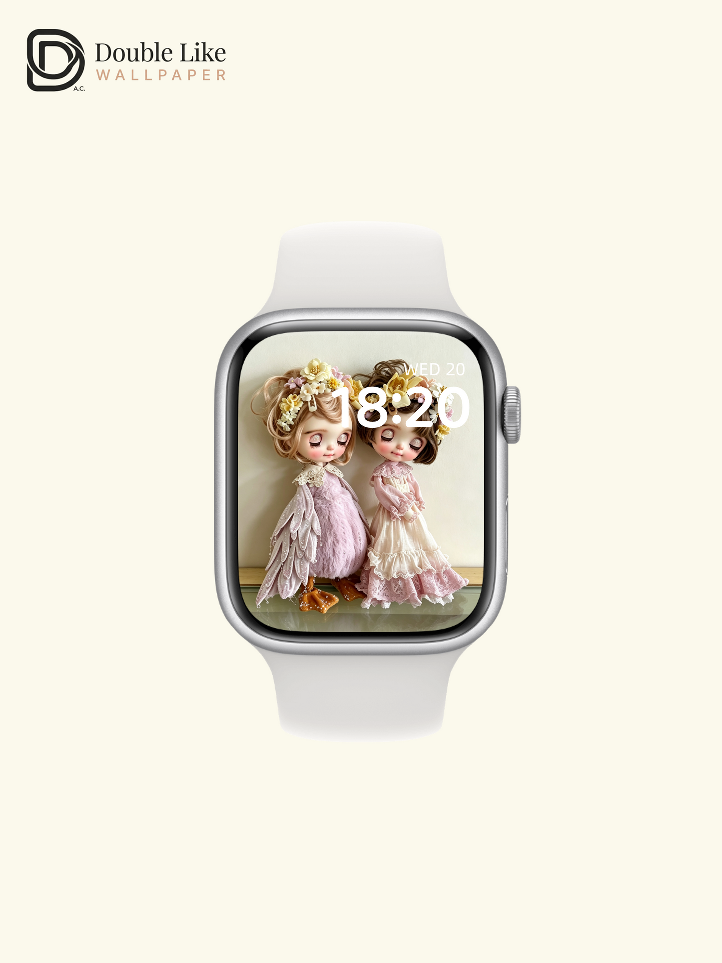 Vintage Floral Twin Blythe Dolls Pastel Dreamy Aesthetic Wallpaper [#HWWs003]