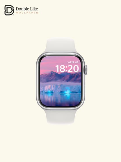 Dreamy Pastel Sunset Iceberg Landscape Lock Screen Wallpaper Pack [#ZJYX0579]