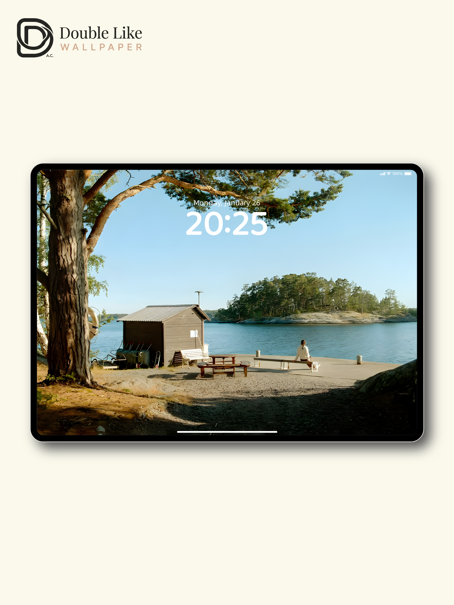 Nordic Lakeside Cabin Calming Nature Full Wallpaper Set [#ZMY384]