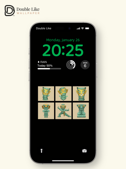 Atmospheric Cute Sanxingdui Cartoon IP Illustration Wallpaper Pack, Compatible with iPhone & Android Lock Screen, Tablet, PC & Smart Watch HD Wallpapers [#ZMY471]