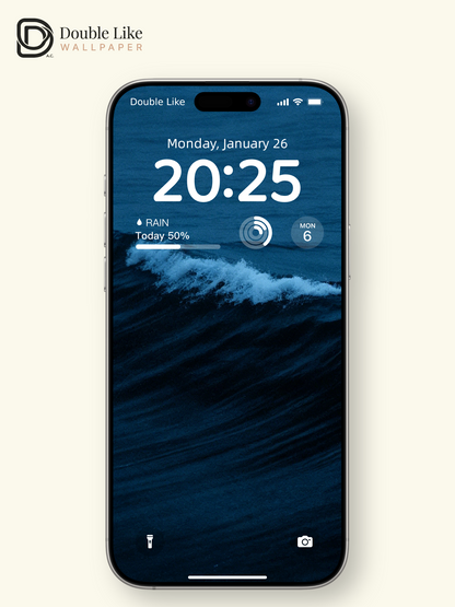 Deep Blue Ocean Wave Cinematic Aesthetic Minimalist Wallpaper Pack [#ZMY482]