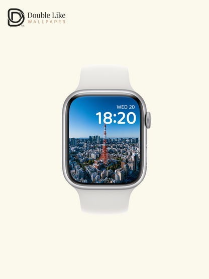 Tokyo Tower Skyline Daytime Blue Sky Aesthetic Wallpaper Pack [#JJ1374]