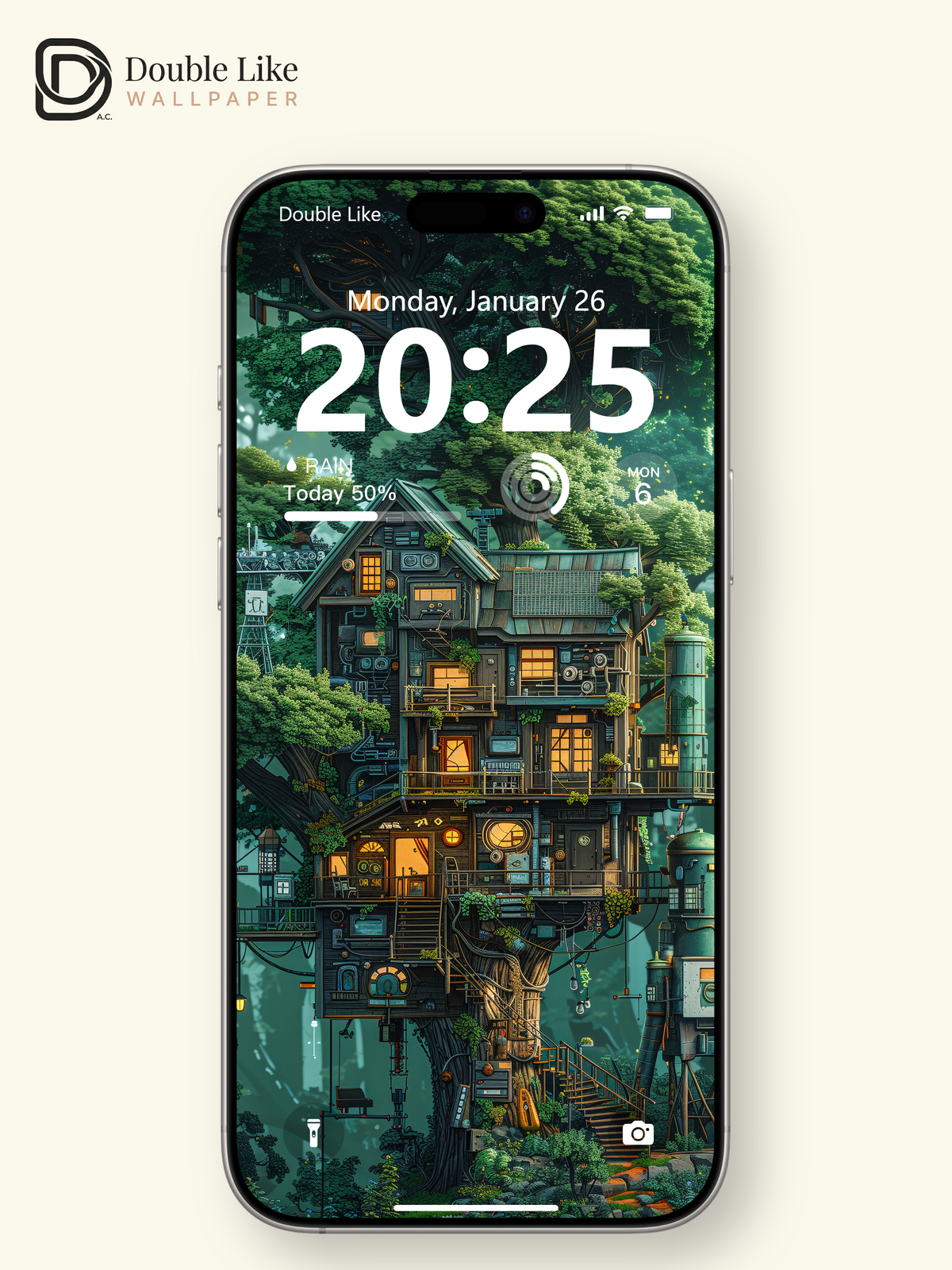Magical Forest Treehouse Village Anime Aesthetic Wallpaper Pack [#WGF091]