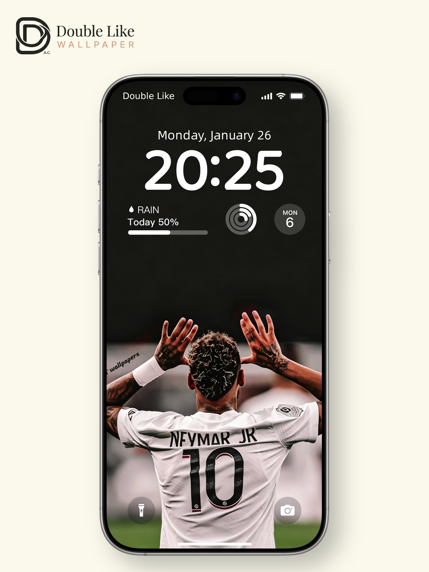 Minimal Black Neymar Back Wallpaper! Best Moody Set For All Football Fans [#HWWc017]