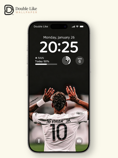 Minimal Black Neymar Back Wallpaper! Best Moody Set For All Football Fans [#HWWc017]