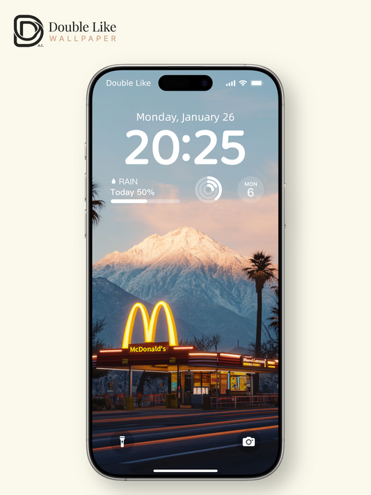 Retro Neon Diner Highway Sunset Mountain Cinematic Aesthetic Wallpaper Pack [#JJ1017]