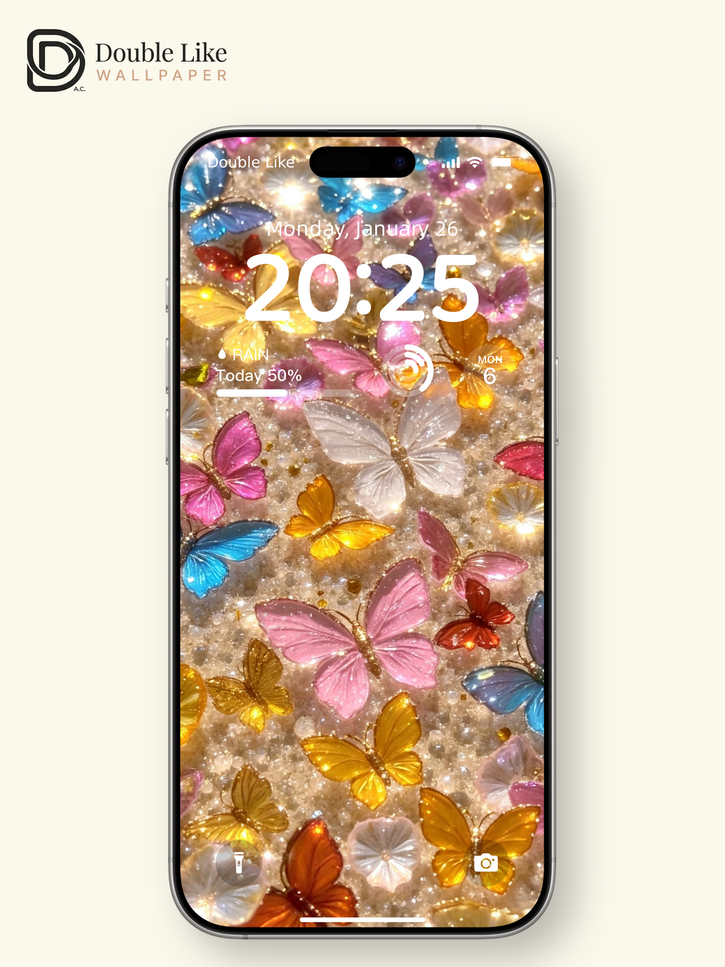Butterflies on Glitter | Dreamy Luxury Butterfly Wallpaper Pack for All Screens [#HWWx033]