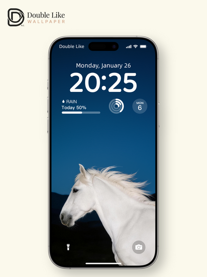 Deep Dusk White Horse Lonely Inspirational Minimal Cool Aesthetic Landscape Wallpaper Pack [#LFHL30416]
