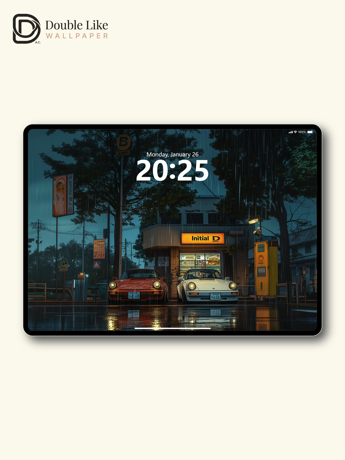 Rainy Japanese Street Classic Porsche Aesthetic Wallpaper Pack [#WGF109]