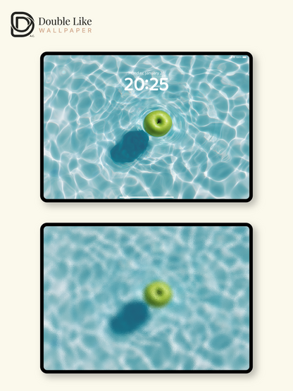 Refreshing Green Apple Sparkling Water Minimalist Wallpaper Pack [#ZJYX0858]