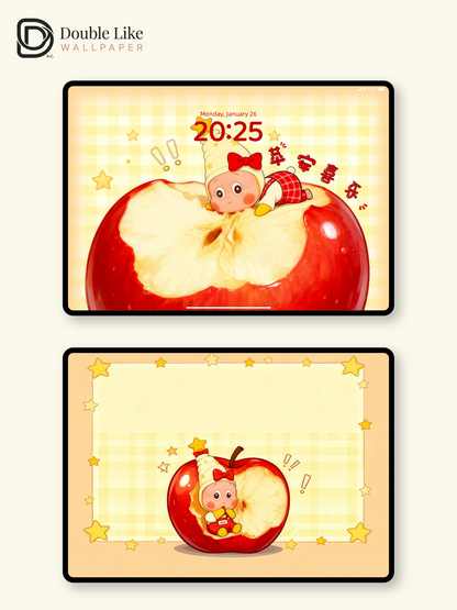 Starlight Buddy Apple Sweetheart| Cute Phone Wallpaper [#JJ256]