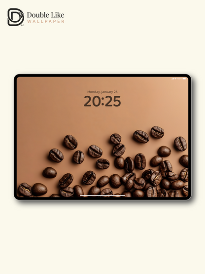 Combined Product Name: Warm Brown Coffee Beans Minimalist Calming Vibe Full-Device Still Life Wallpaper Pack [#ZMY196]