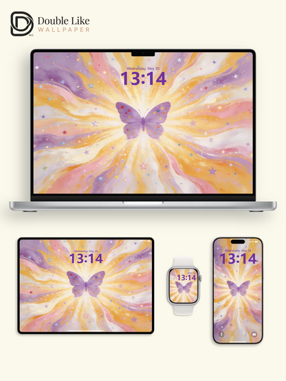 This butterfly wallpaper brings transformation & good luck! Live wallpaper fits all phones [#HWWa008]