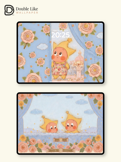Starlight Buddy  Garden Window Story| Dreamy Romantic Wallpaper Pack [#JJ200]