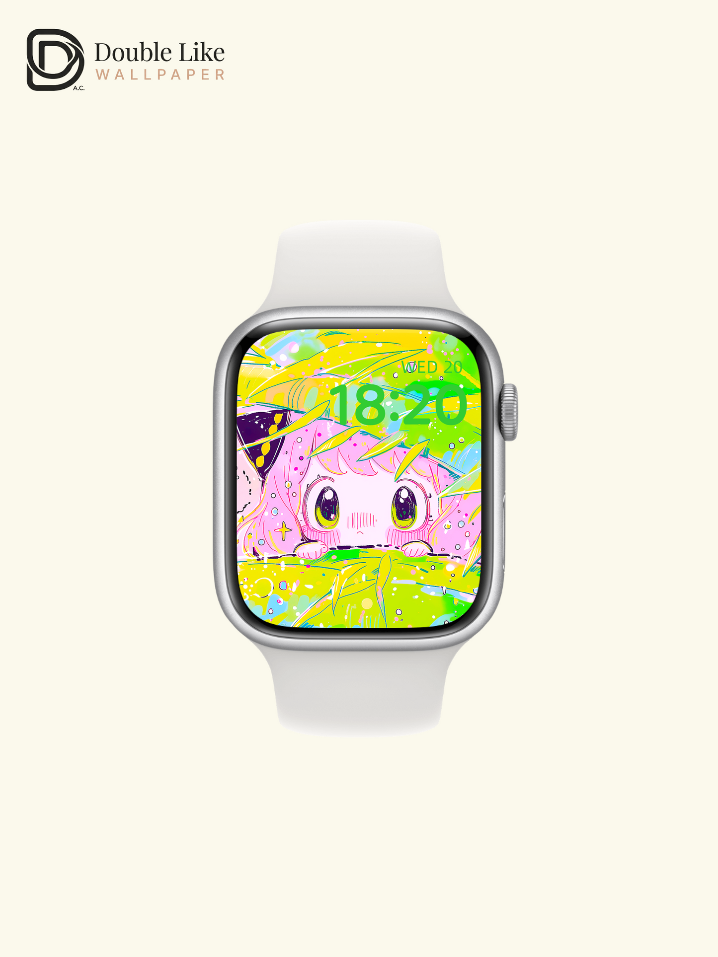 Kawaii Anime Anya Green Leaves Pastel Aesthetic Digital Wallpaper Pack [#HW1461]