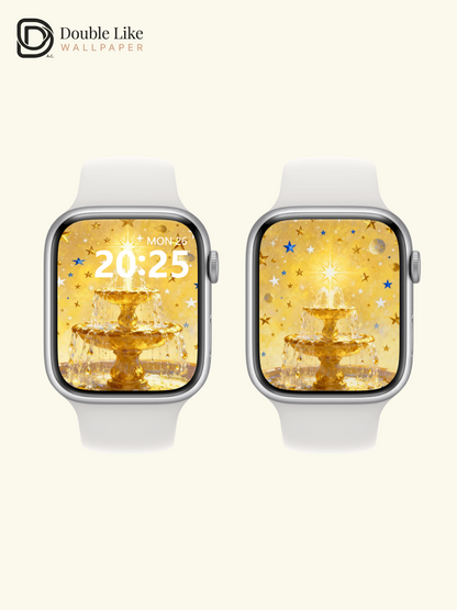 This golden wish fountain wallpaper brings you luck & money! Live wallpaper fits all phones [#HWWa007]