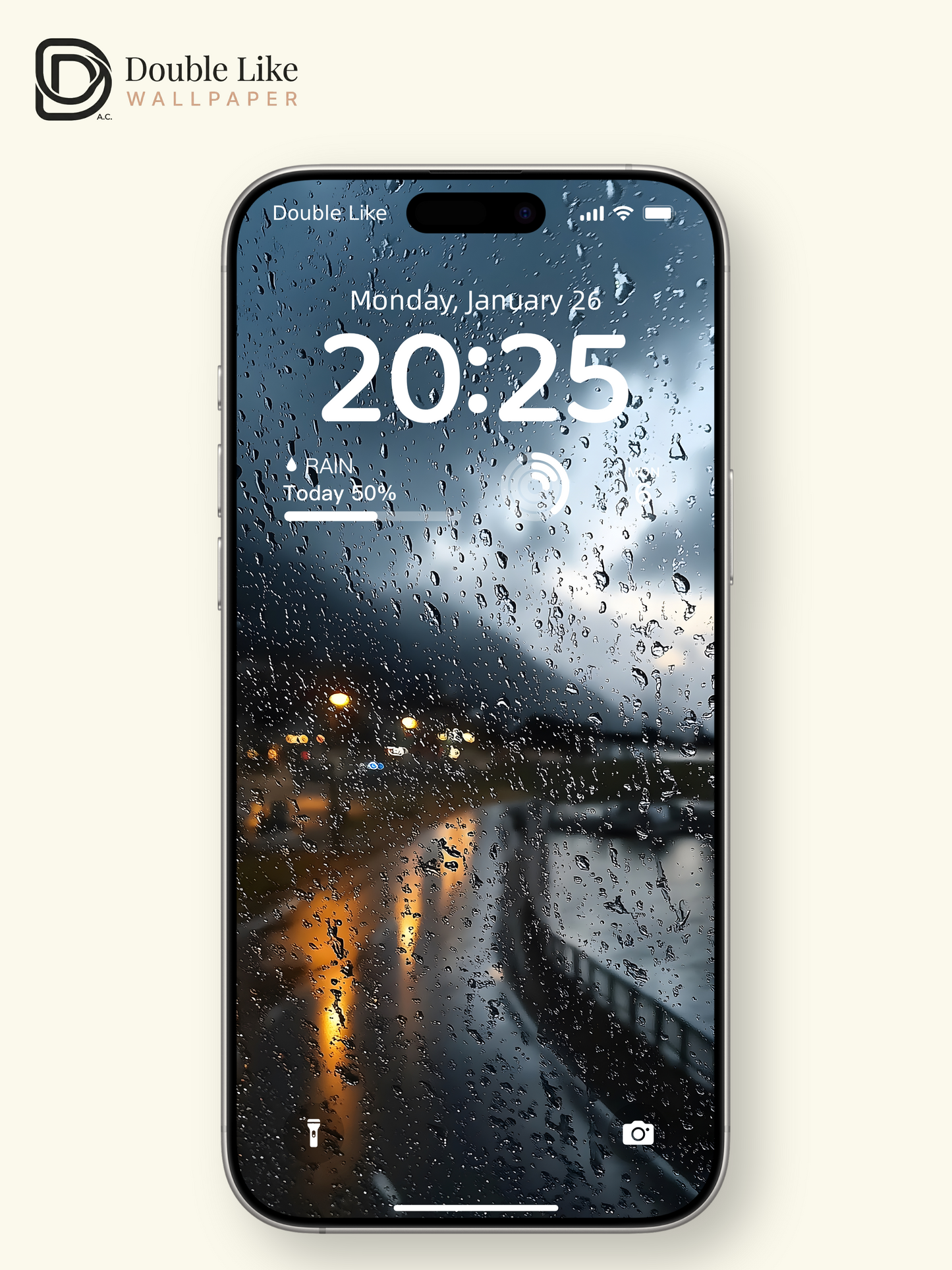 Rainy Window Ocean View Relaxing Nature Wallpaper [#ZJYX0609]