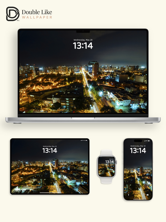 Night City Photography Urban Lights Aesthetic Wallpaper
 [#ZJYX0329]
