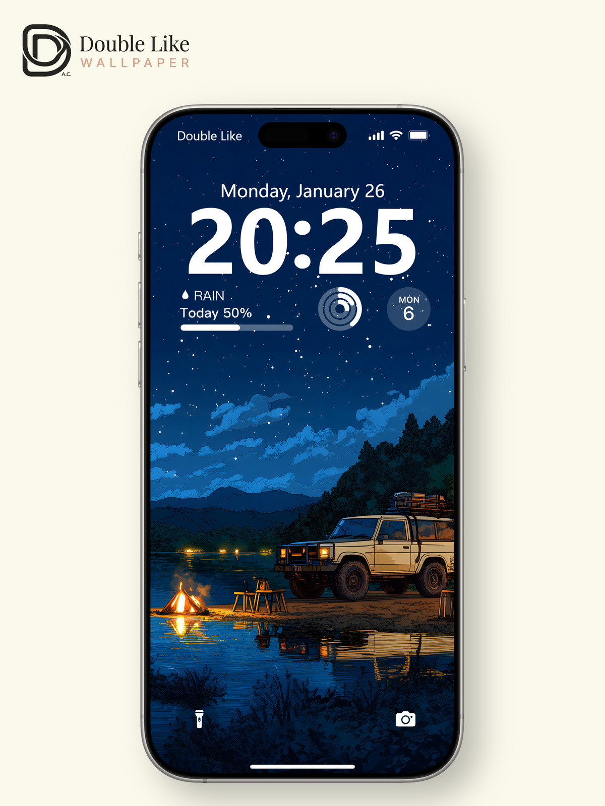 Starry Night Lake Camping Anime Aesthetic Wallpaper Pack [#WGF119]
