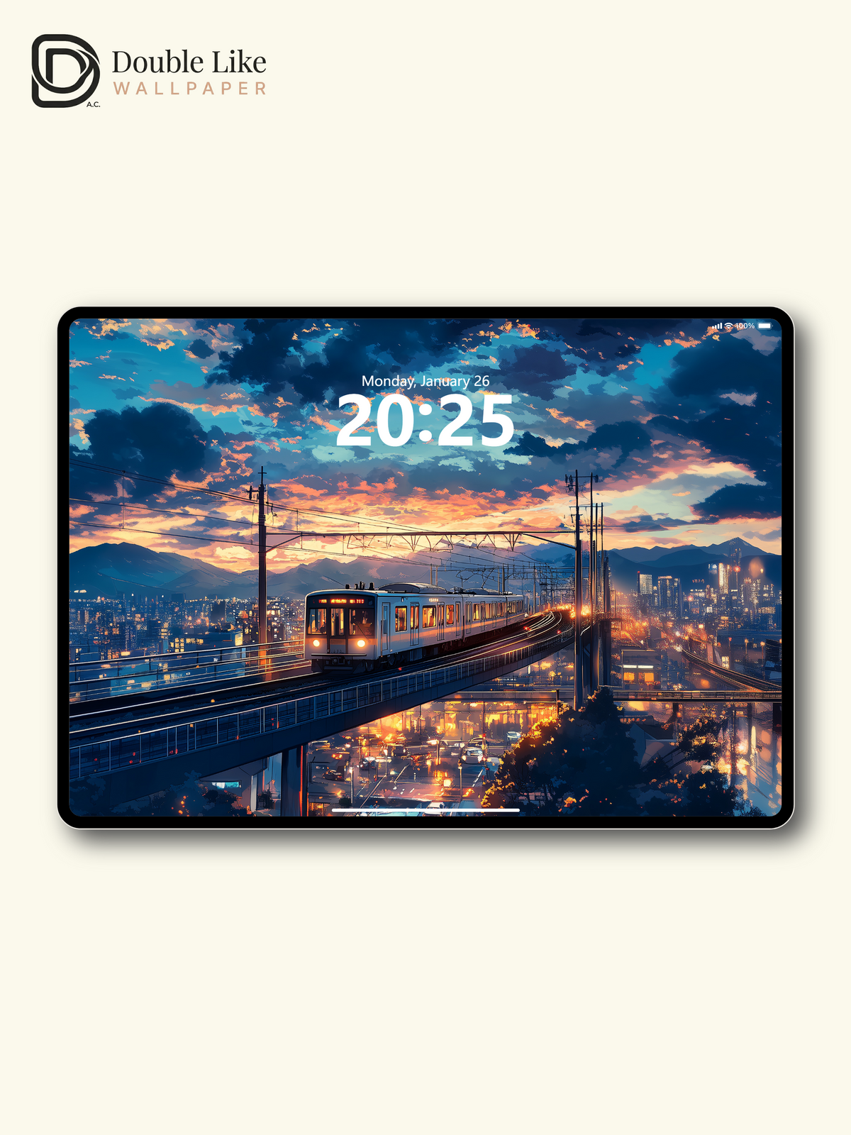 Anime Sunset Train Cityscape Aesthetic Wallpaper Pack [#WGF107]