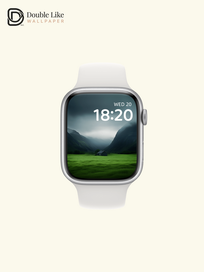 Lonely Cabin in Misty Mountains Dark Aesthetic Wallpaper Pack [#ZJY401]