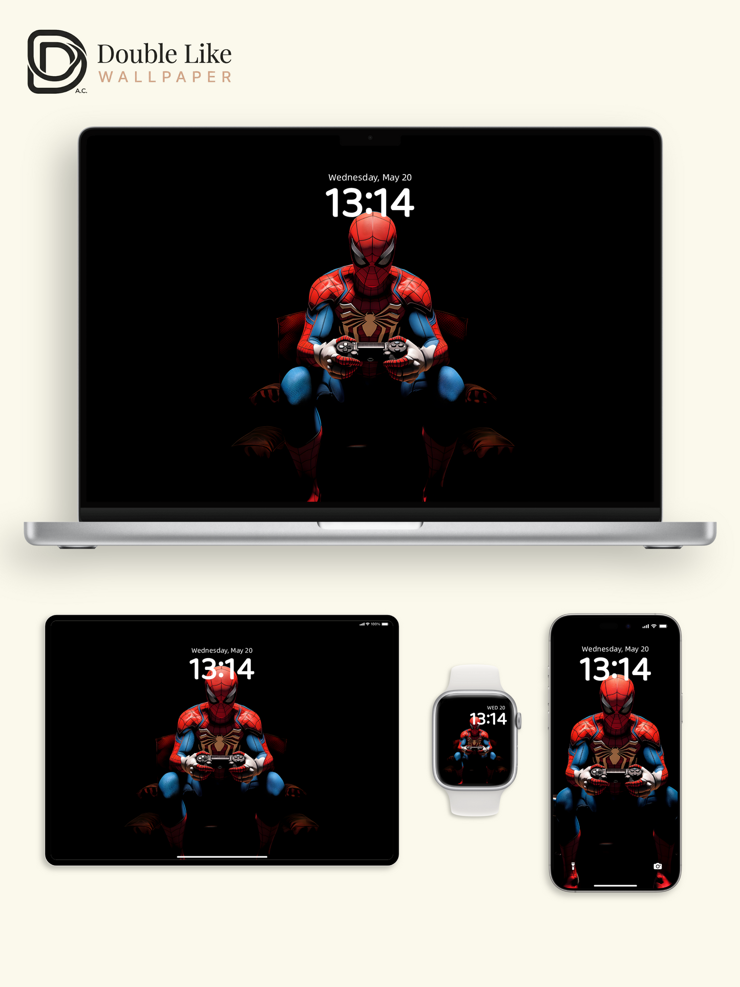 Funny Spider-Man Playing Game Dark Aesthetic Wallpaper Pack [#ZJY497]