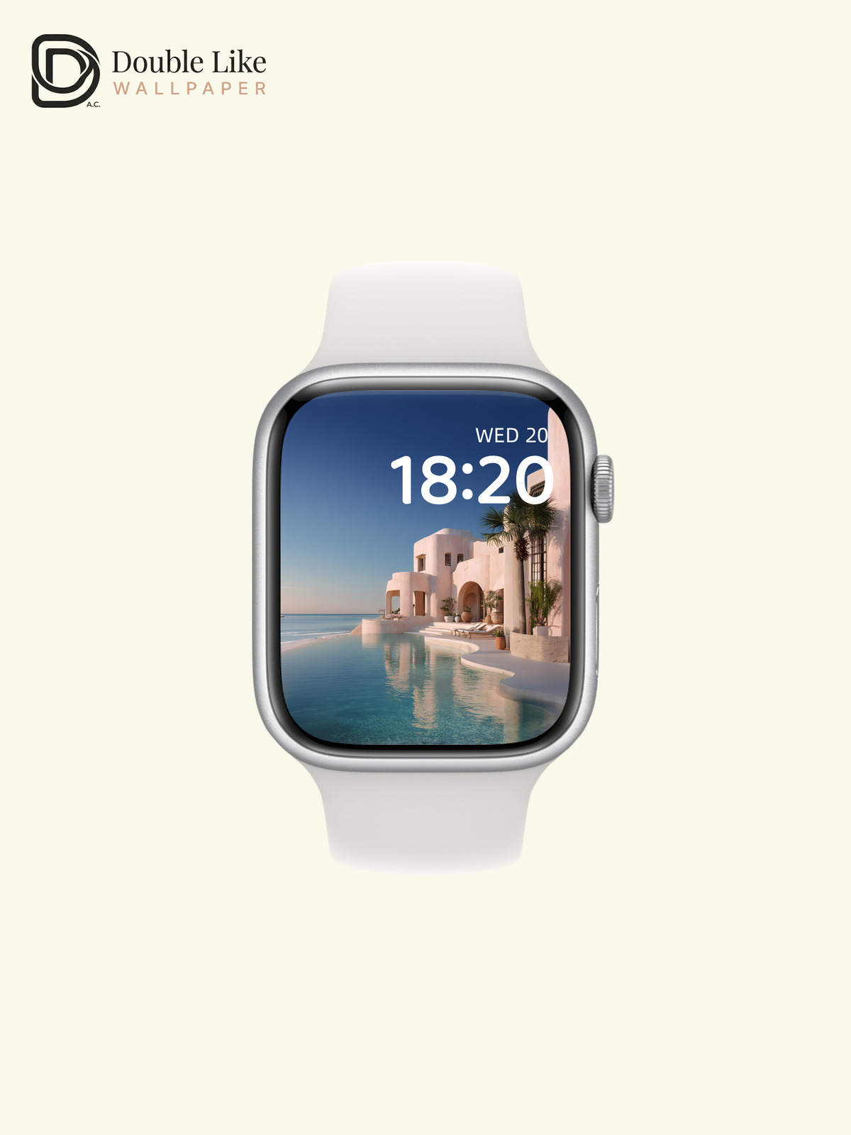 Mediterranean Coastal Villa & Curved Pool Aesthetic Wallpaper Pack [#JJ1242]