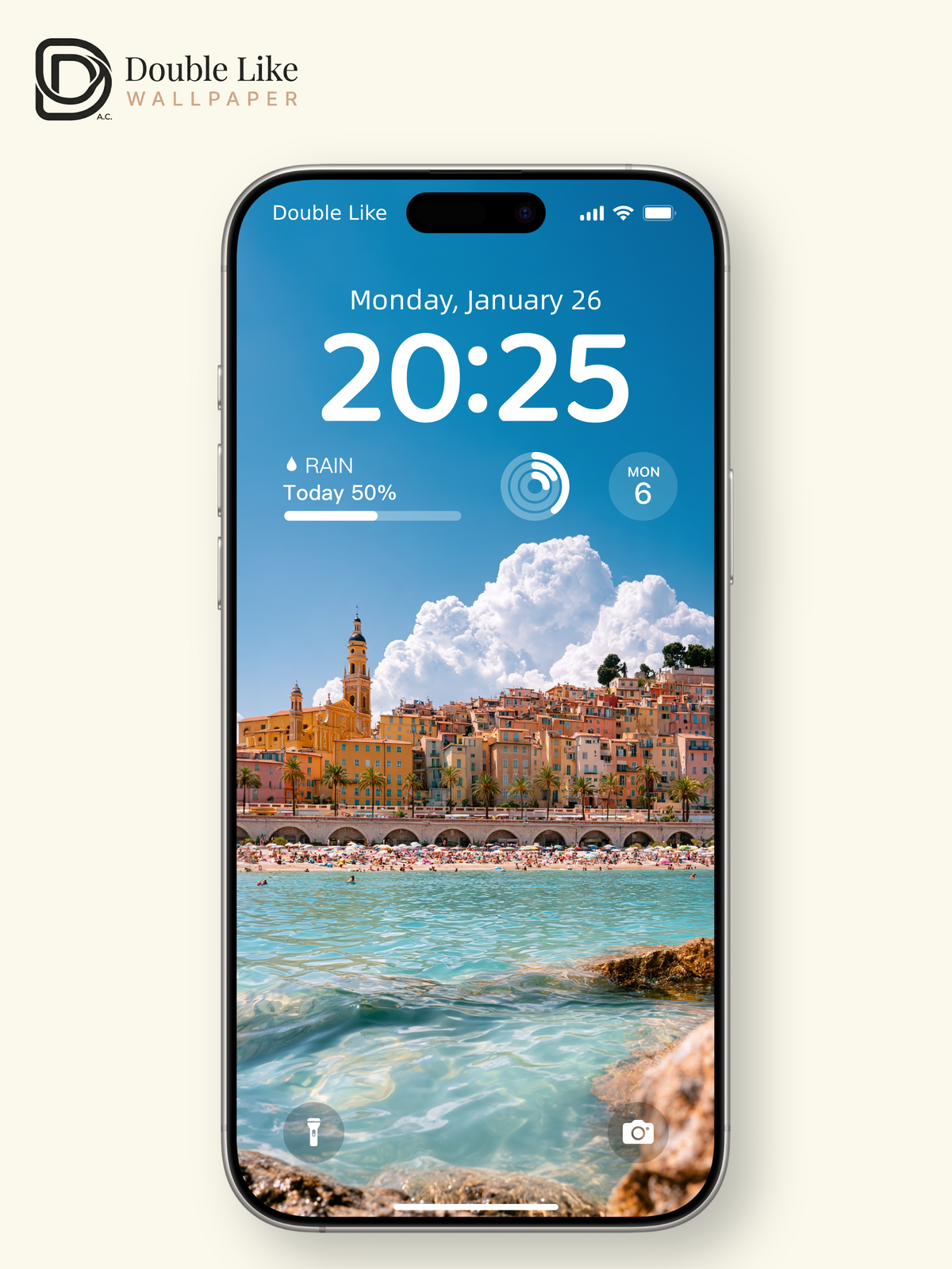 French Riviera Coastal Town & Turquoise Sea Aesthetic Wallpaper Pack [#JJ1455]