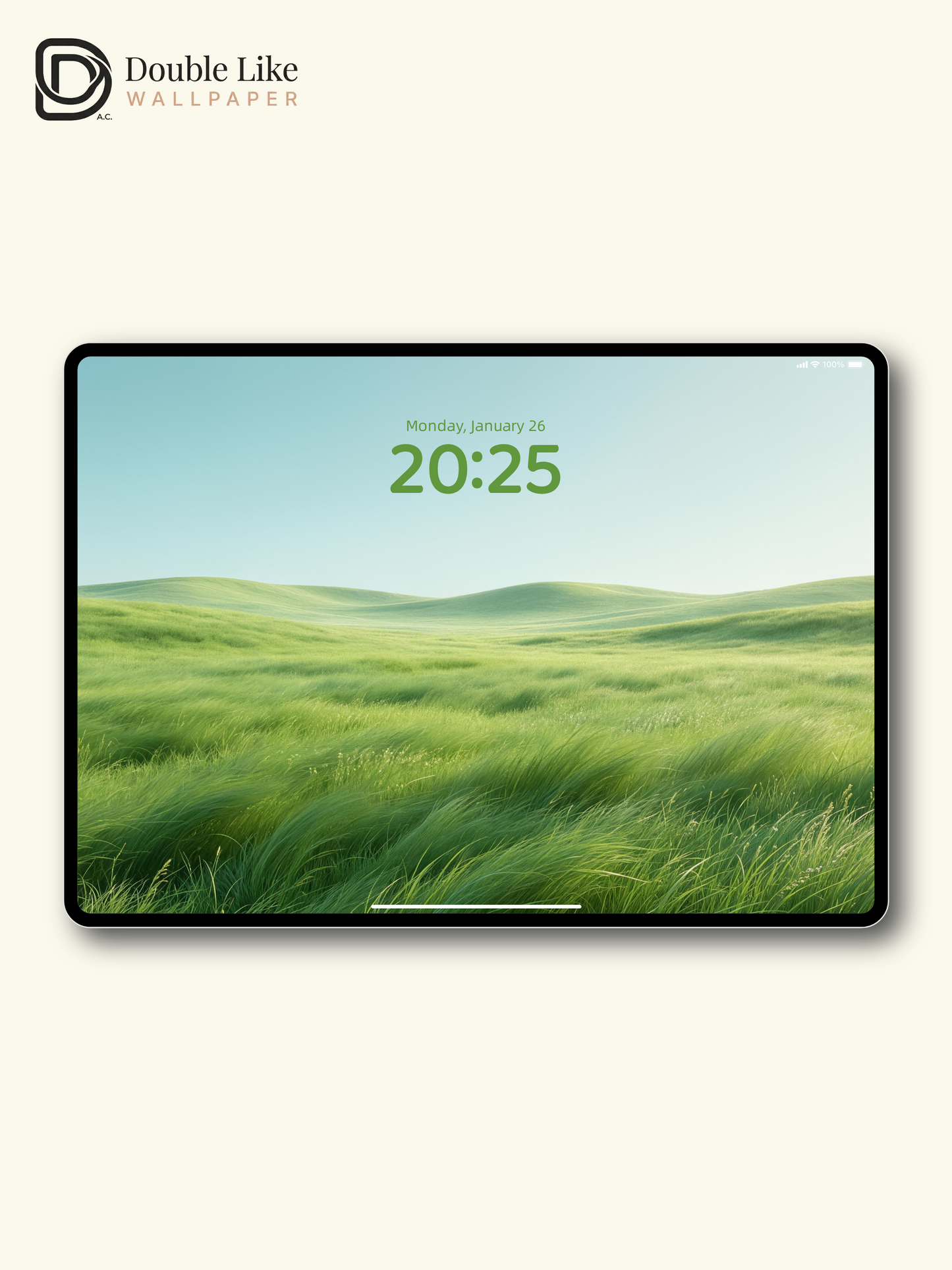 Minimalist Rolling Green Grass Hills Landscape Aesthetic Wallpaper Pack [#LFHL30616]
