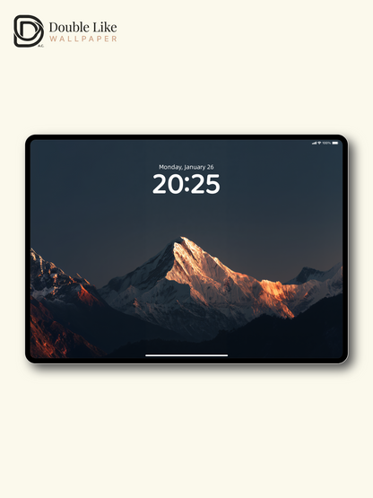 Majestic Golden Hour Snow Mountain Peak Photography Wallpaper Pack [#JJ1204]