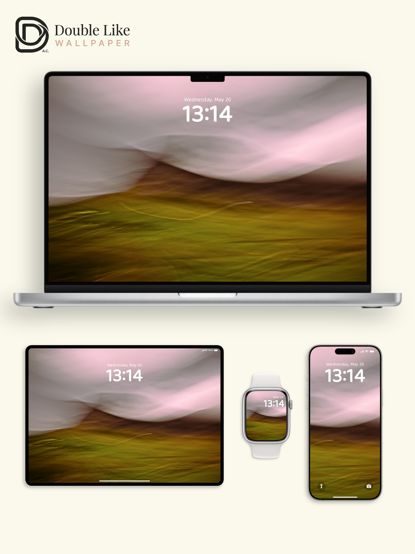 Dreamy Soft Focus Flowing Mountain Landscape Wallpaper Pack, Compatible with iPhone & Android Lock Screen, Tablet, PC & Smart Watch HD Wallpapers [#ZMY491]