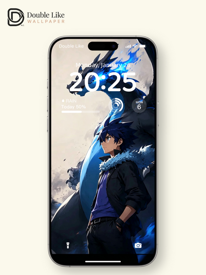 Mega‑Charizard anime live wallpaper for iPhone & Android [#HWWc010]