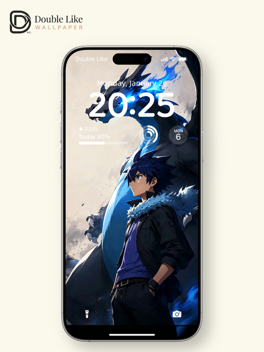 Mega‑Charizard anime live wallpaper for iPhone & Android [#HWWc010]