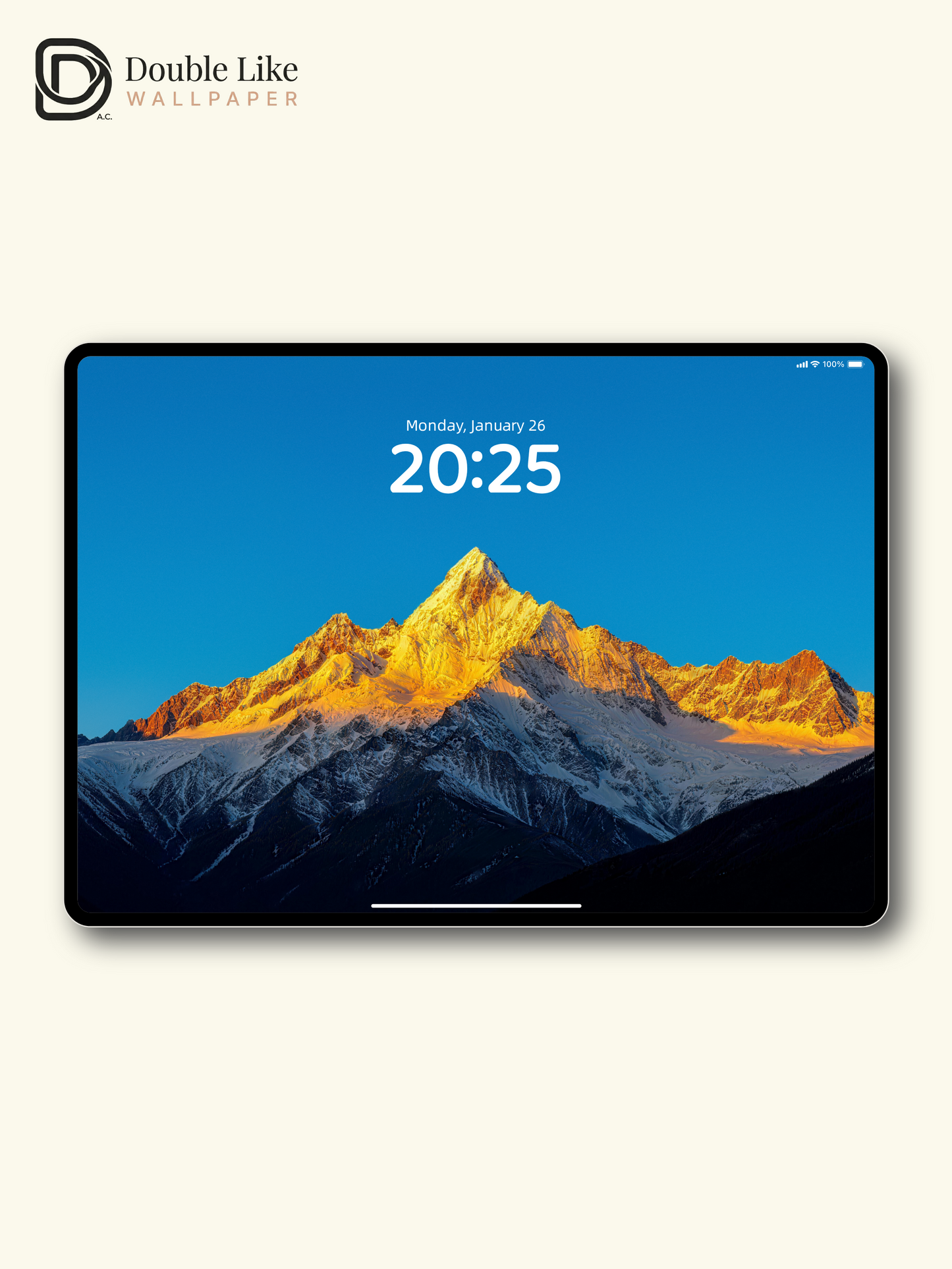 Sunlit Golden Peak Inspirational Snow Mountain Wallpaper Pack [#LFHL30314]