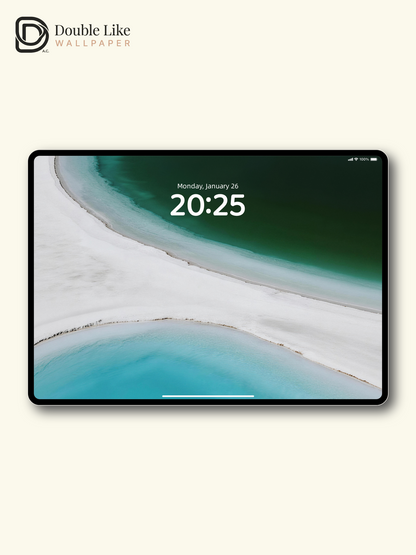 Minimalist Aerial Salt Lake Aesthetic Gradient Wallpaper Pack [#LFHL30613]