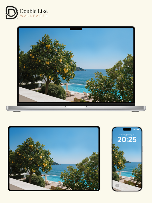 Mediterranean Coast Healing Ocean View Wallpaper Pack [#LFHL30312]