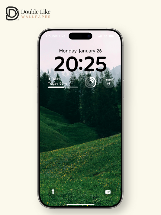Misty Green Meadow Hills Calming Nature Full Wallpaper Set [#ZMY473]