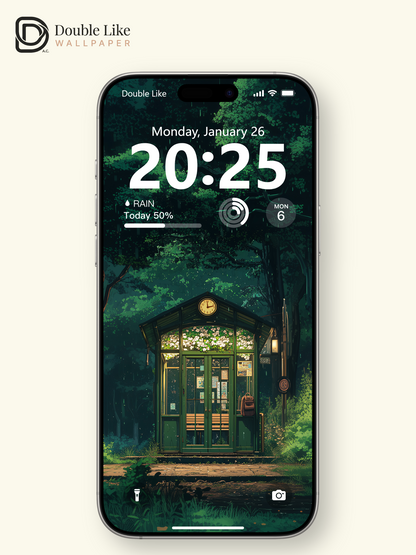 Cozy Forest Cabin Night Anime Aesthetic Wallpaper Pack [#WGF114]