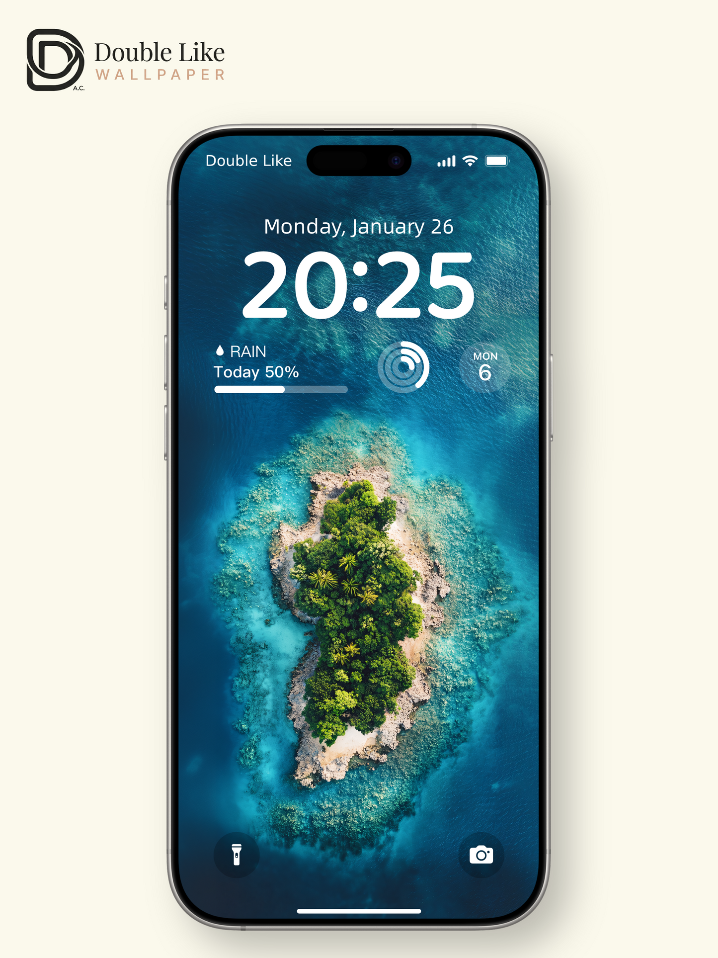 Aerial Tropical Desert Island Ocean Nature Landscape Wallpaper Pack [#JJ1298]