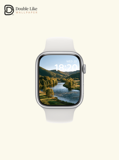 Autumn River Valley & Sunlit Forest Mountains Aesthetic Wallpaper Pack [#JJ1458]