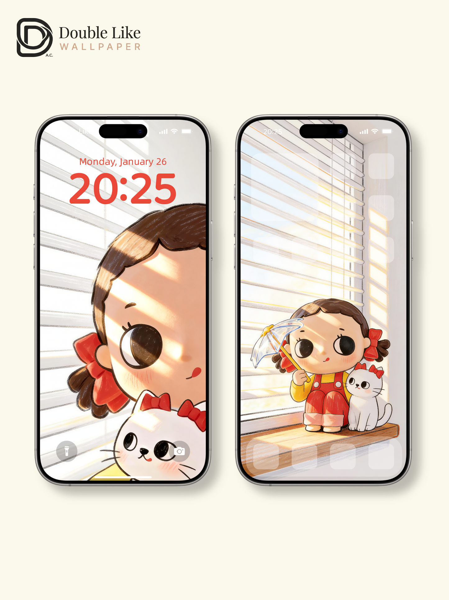 Sunlight Through Blinds A Cozy Day With My Little Cat Wallpaper Pack [#JJ392]
