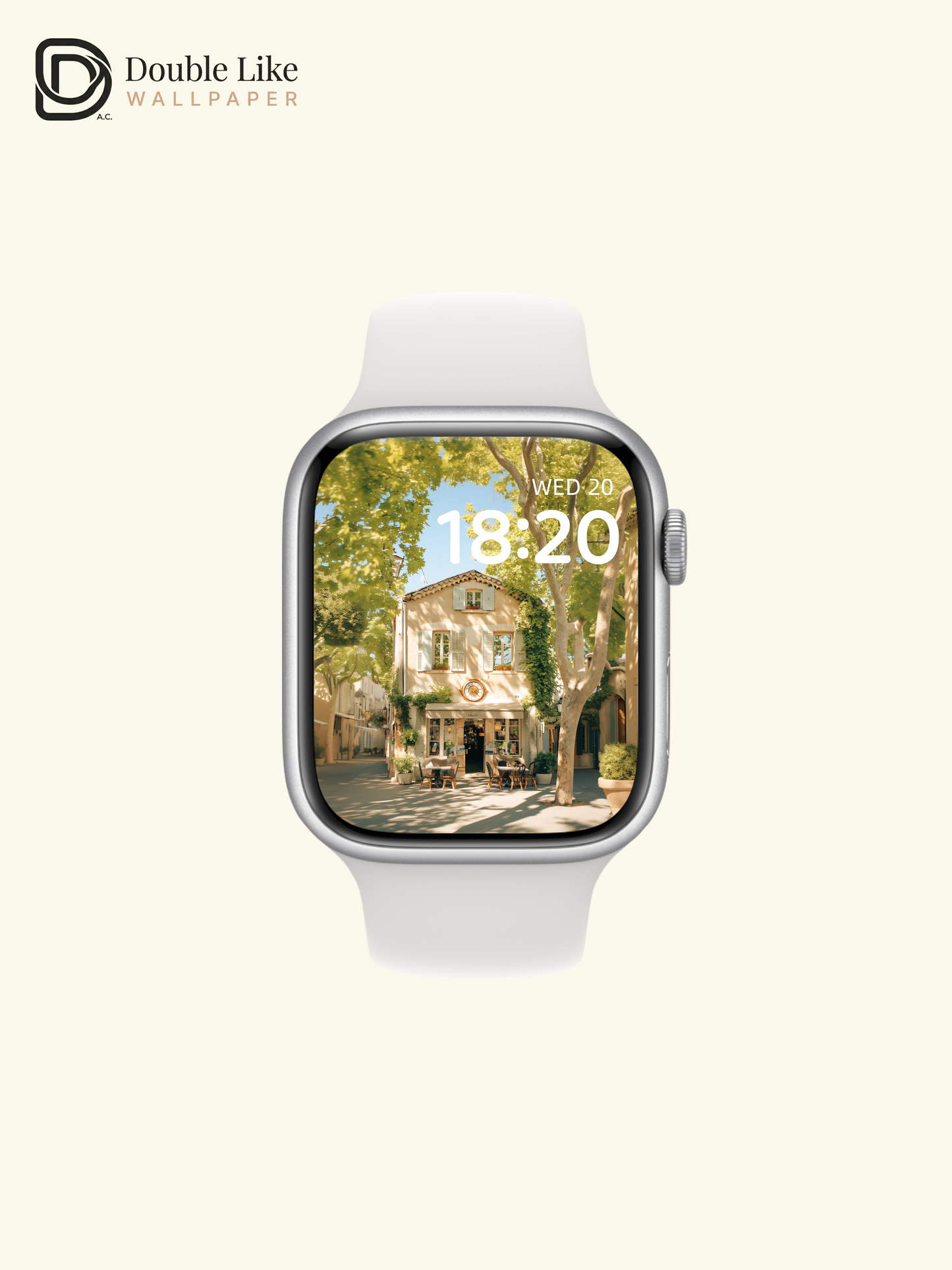 European Sunlit Village Street Cozy Cafe Photography Wallpaper Pack [#JJ1208]