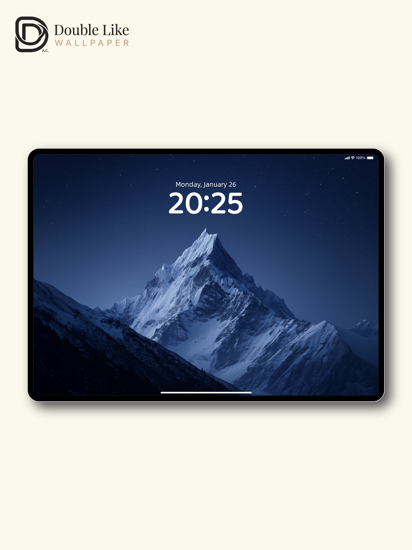 Starry Night Snow Mountain Atmospheric Landscape Wallpaper Pack [#LFHL30124]