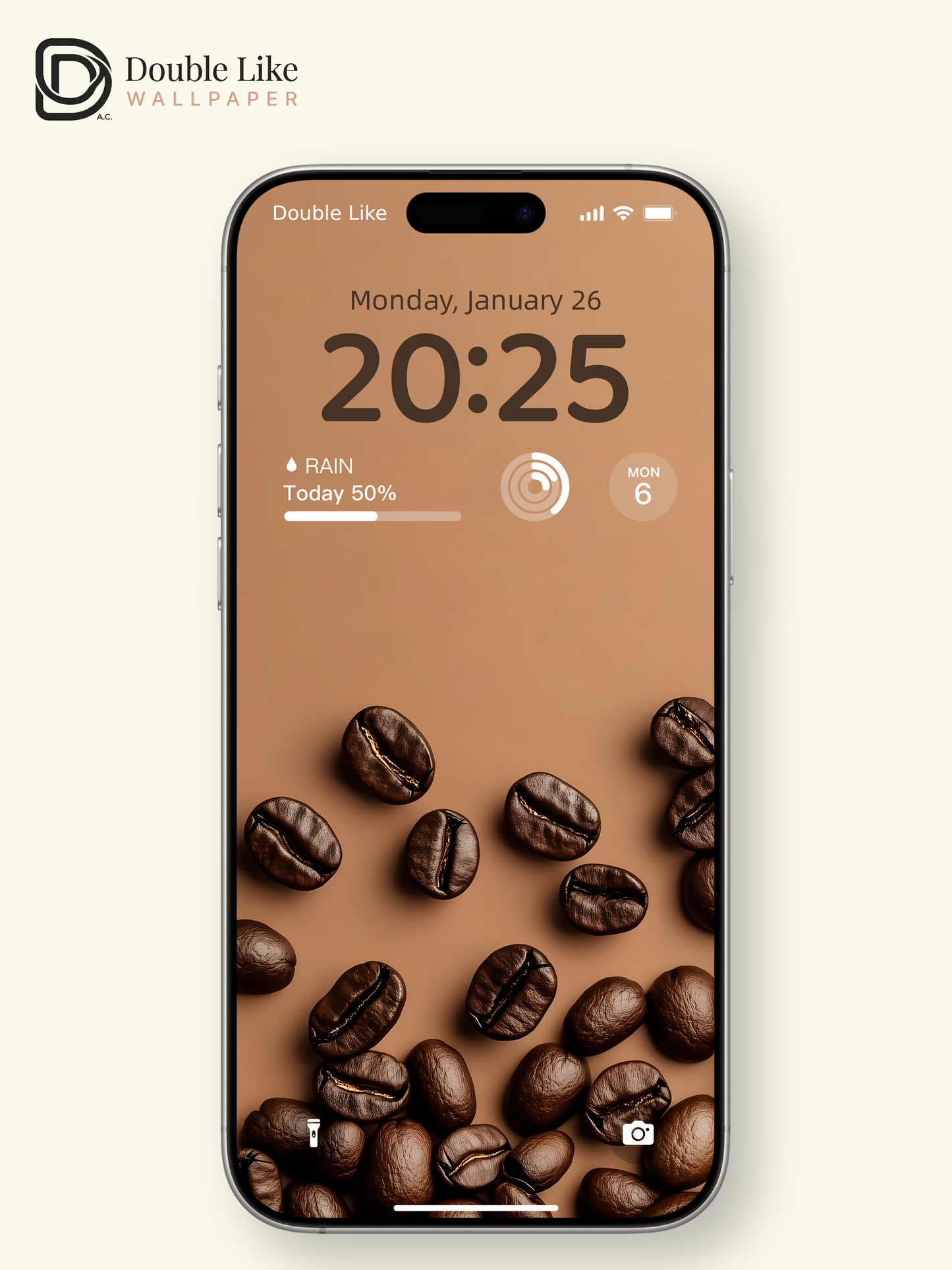 Combined Product Name: Warm Brown Coffee Beans Minimalist Calming Vibe Full-Device Still Life Wallpaper Pack [#ZMY196]