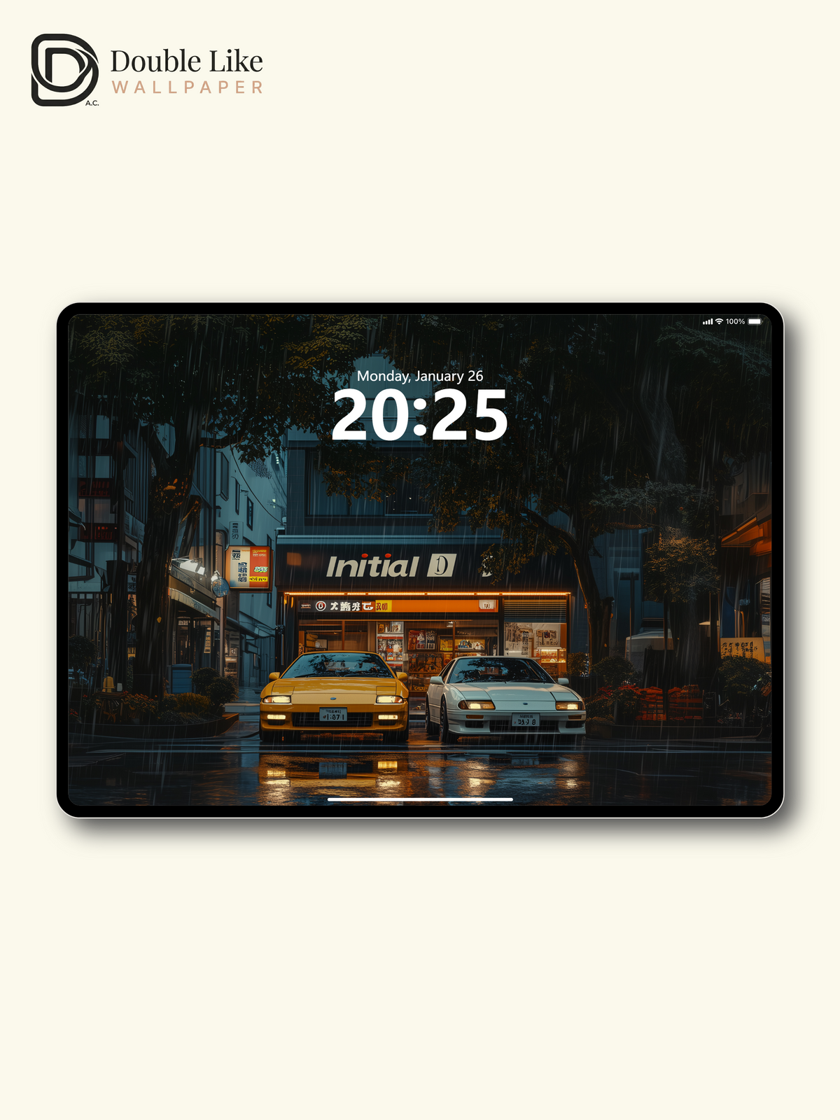 Rainy Japanese Street Initial D Sports Car Aesthetic Wallpaper Pack [#WGF106]