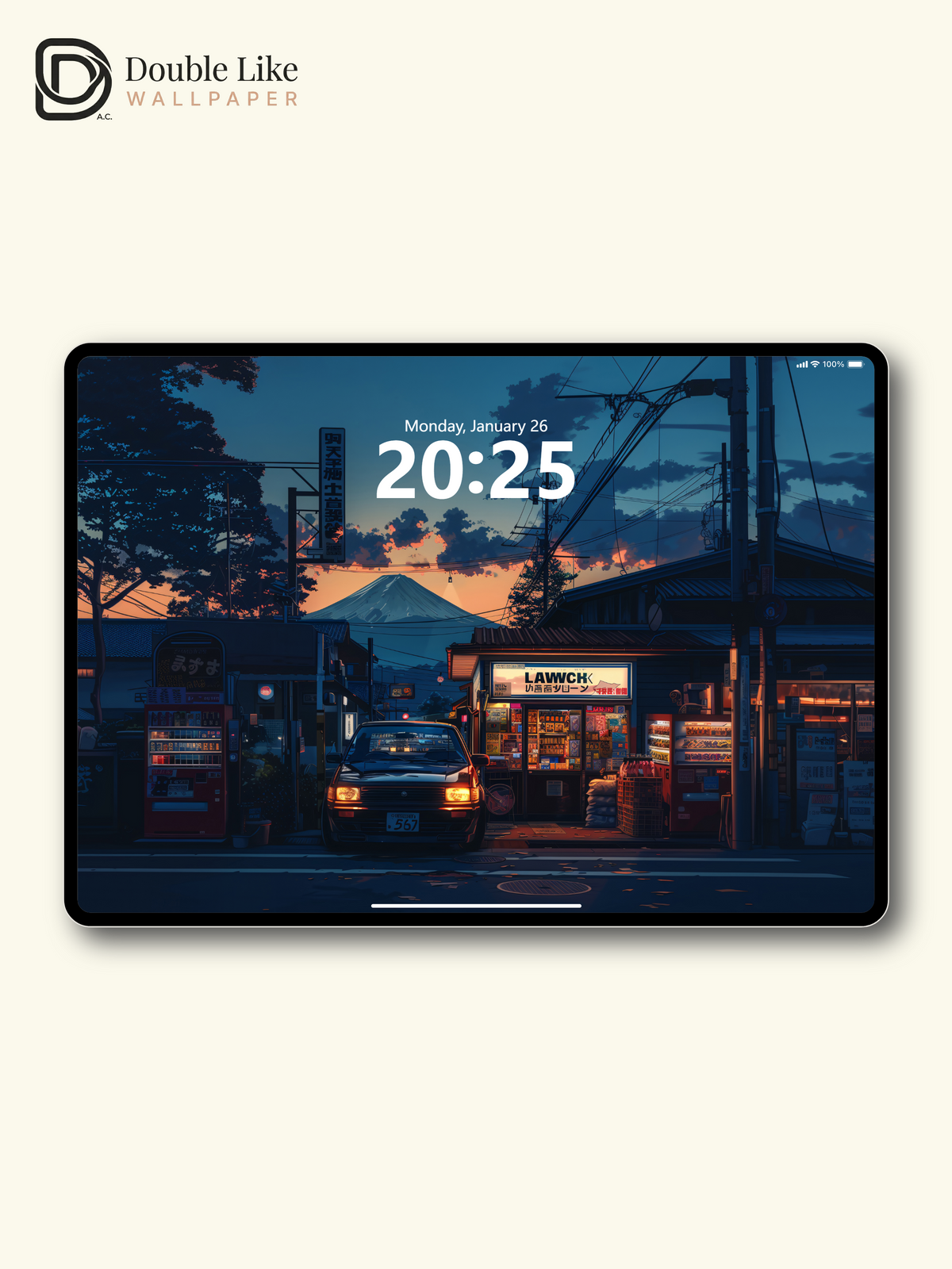Sunset Mount Fuji Japanese Store Retro Car Anime Aesthetic Wallpaper Pack [#WGF092]